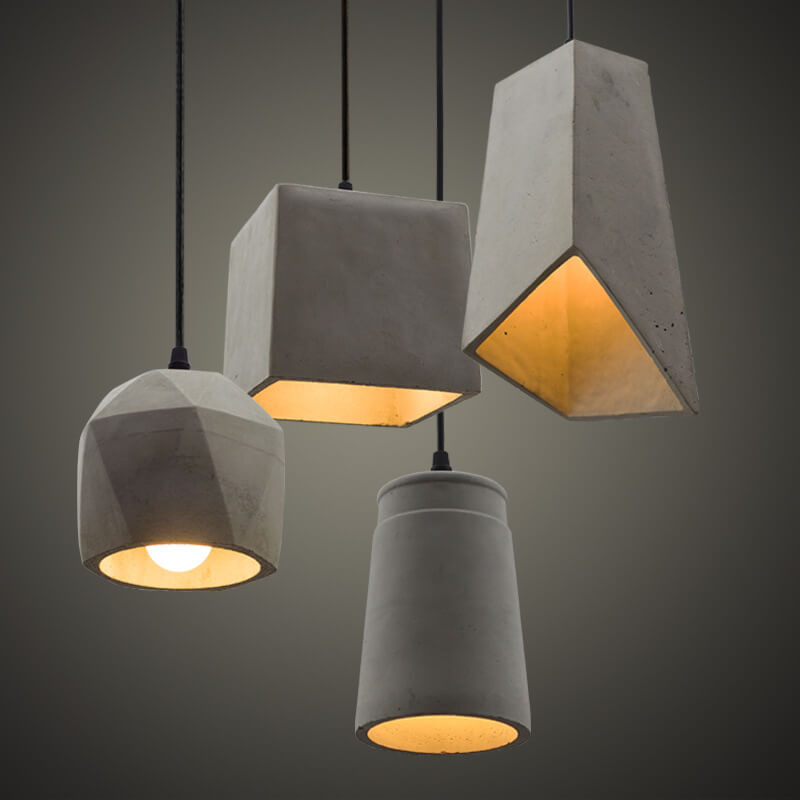 Frendorf | Cemantica Geometrische Pendelleuchte | Industrial Design | Betonoptik | Minimalistische Beleuchtung