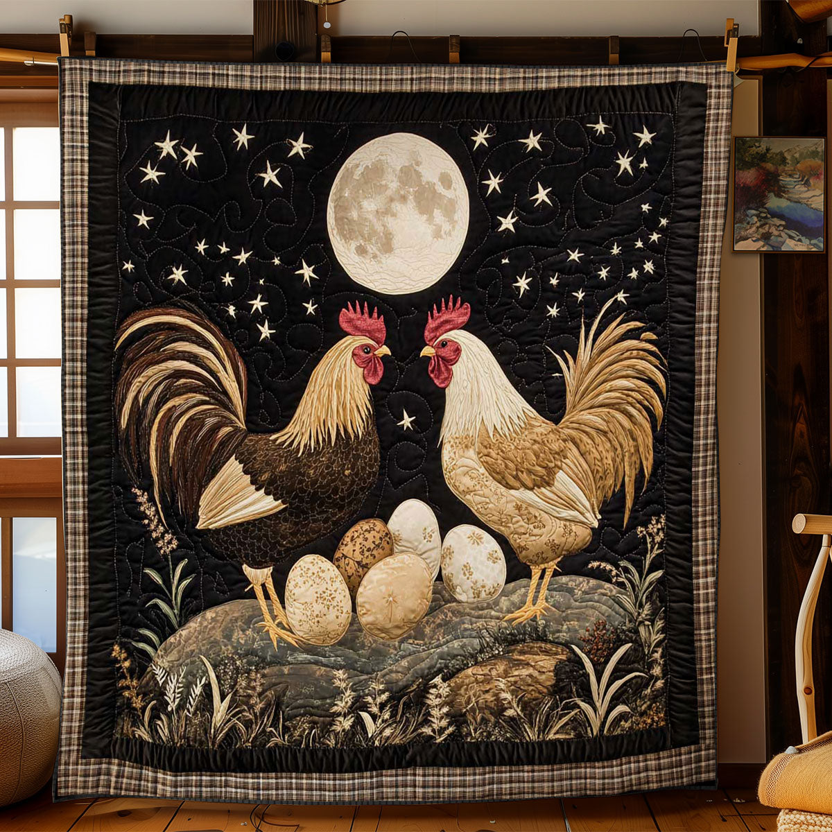 Country Charm Huhn Steppdecke
