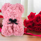 Frendorf | Valentinstag Geschenk Rose Bär Ewige Blume Rose Teddybär PE Schaum Bär 25cm Valentinstag