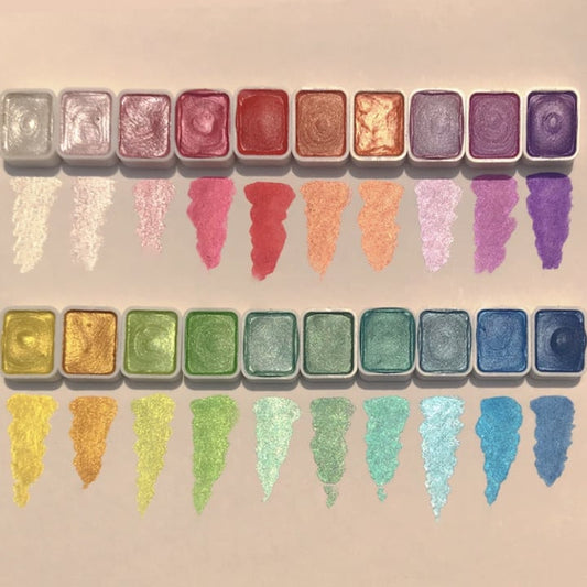 20 Farben Aquarell Malkasten