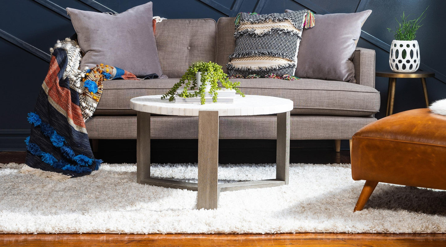 Frendorf | Marlea Hochflor Teppich mit Meliertem Design | Weich & Gemütlich | Perfekt für Wohnzimmer & Schlafzimmer