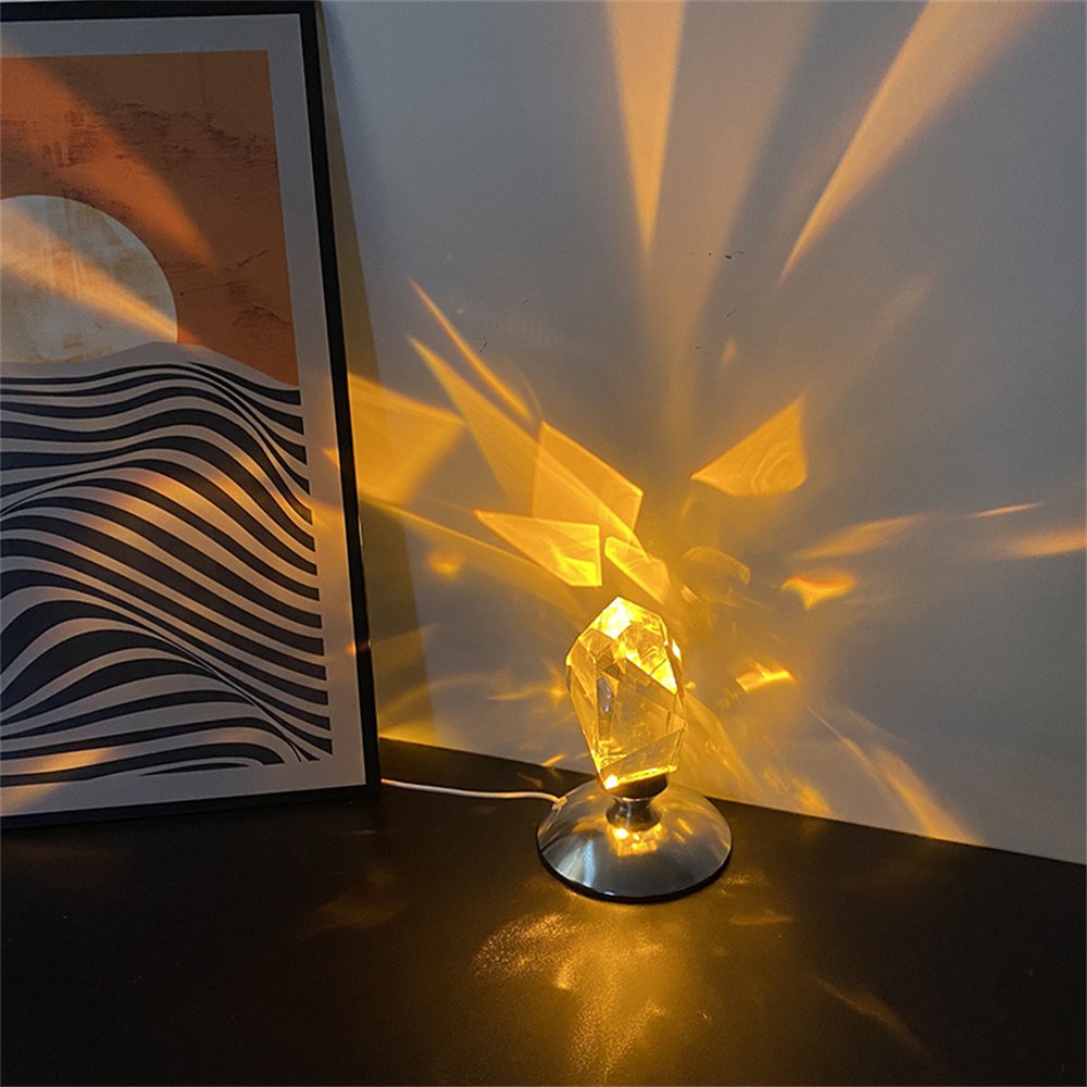 Kristall Nachttischlampe