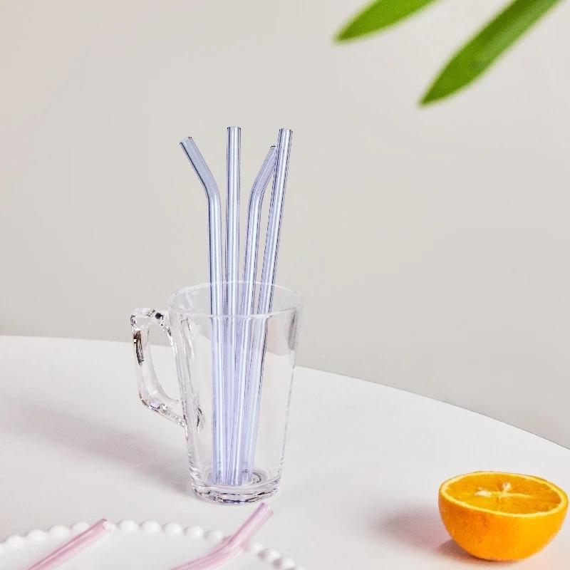 Artistry Gebogene & Gerade Borosilikatglas Wiederverwendbare Strohhalm Sets