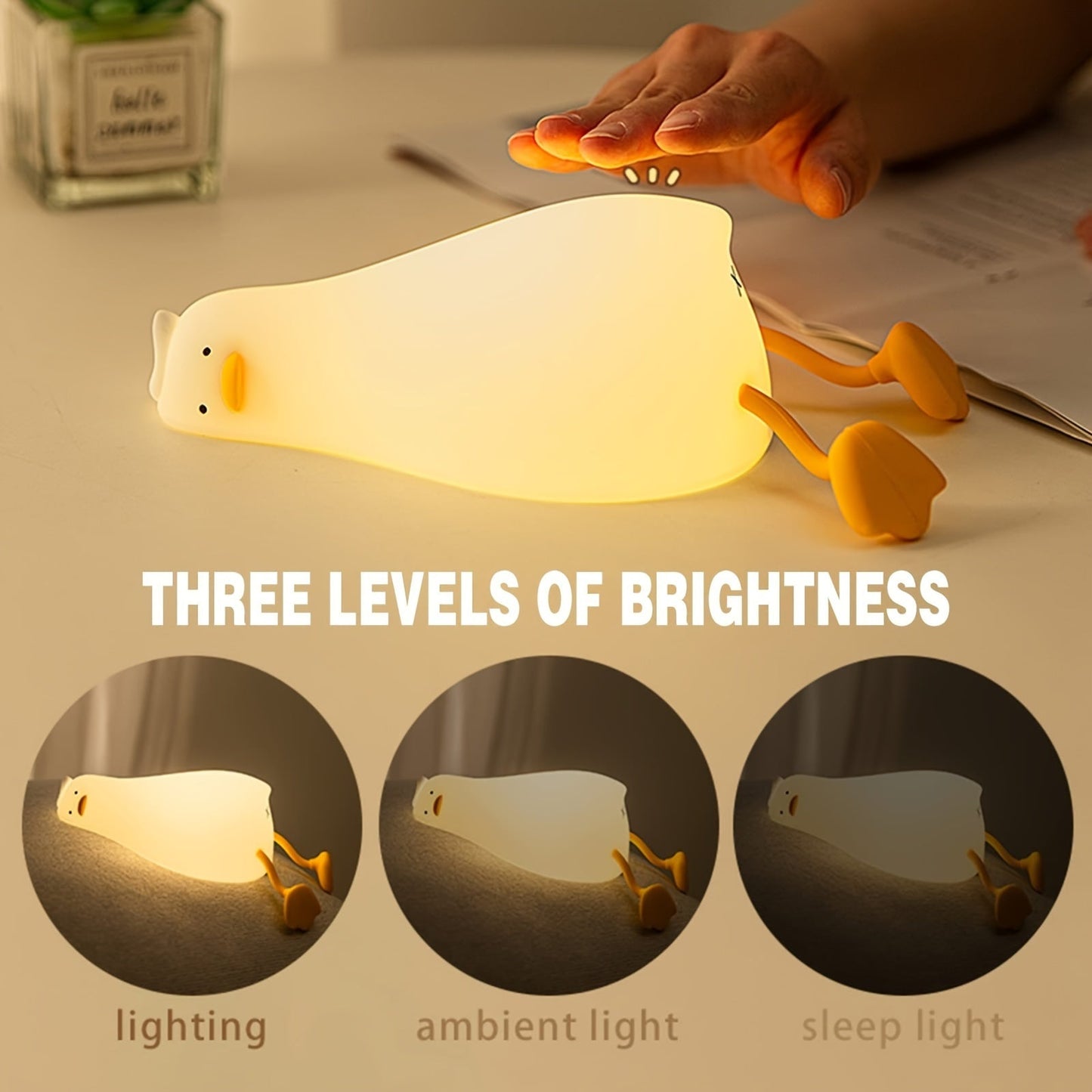Sleeping Duck Lampe - Wiederaufladbare Dimmbare Silikon Nachtlicht