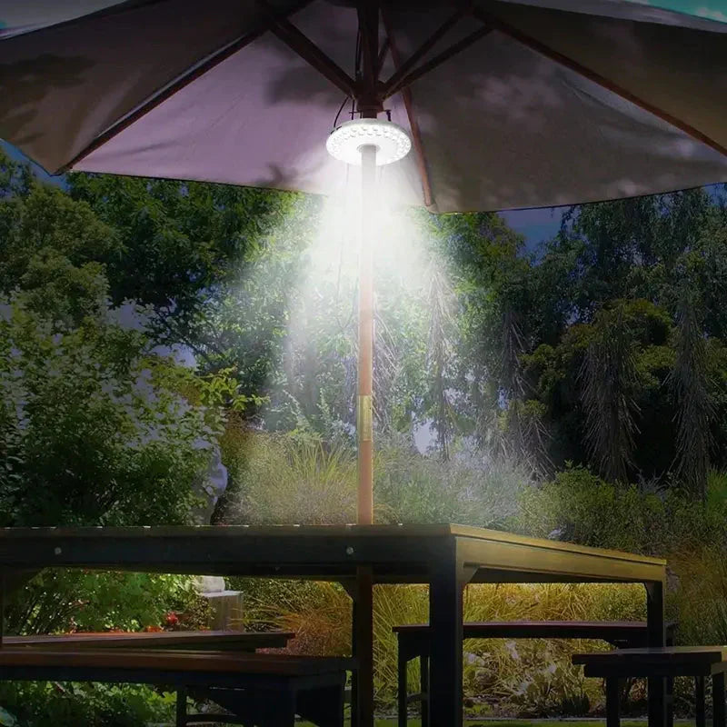Frendorf | 48 LED Lichter Wasserdichte Schirmstangenlichter für Terrassenschirme