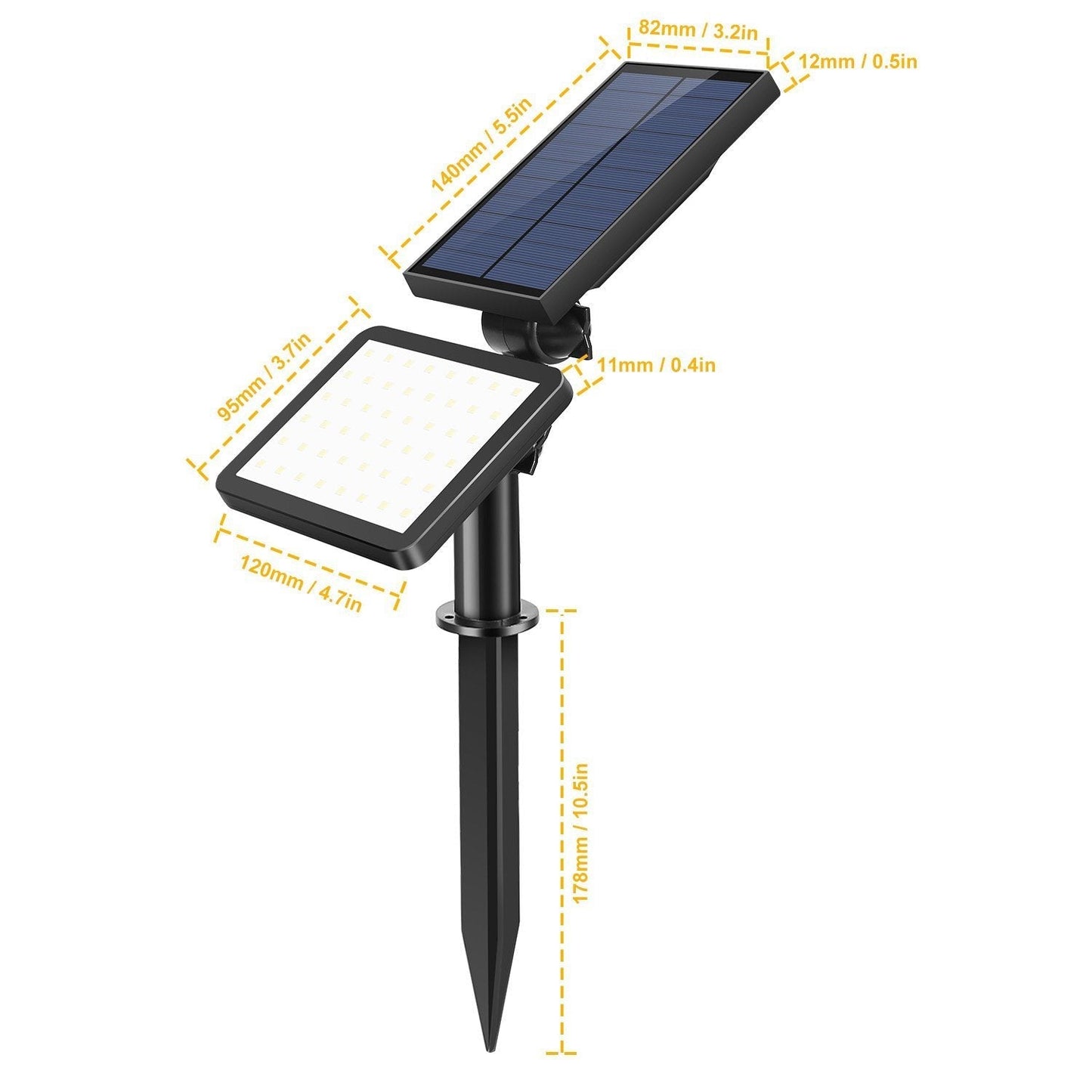 Frendorf | 48 LED Solar Spotlicht Außen