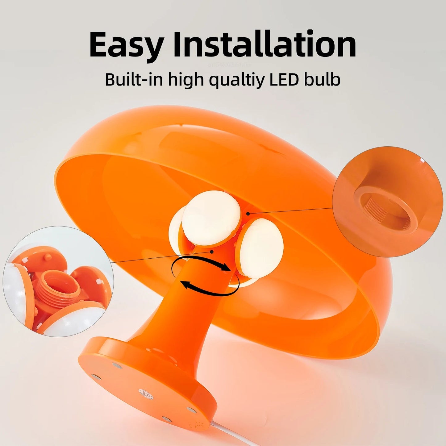 Klassische Pilztischlampe - Modernes Bauhaus Kunstdesign für Schlafzimmer und Dekoration