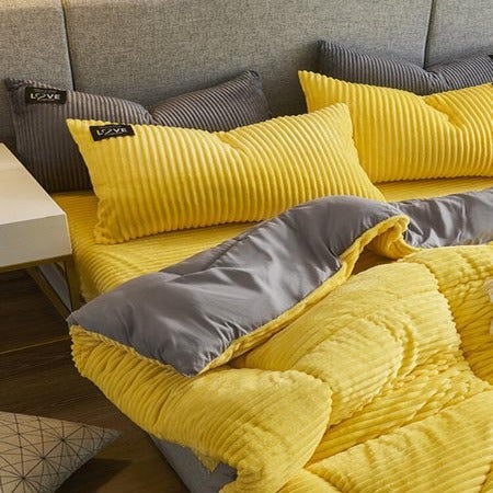 Frendorf | Verdickte Corduroy Samt Bettwäsche Set