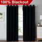 Klassische Blackout-Vorhänge mit Ösen – Thermisch isolierter, nicht bleichbarer Stoff für Wohnzimmer, Schlafzimmer, Küche, stilvolle Wohnkultur