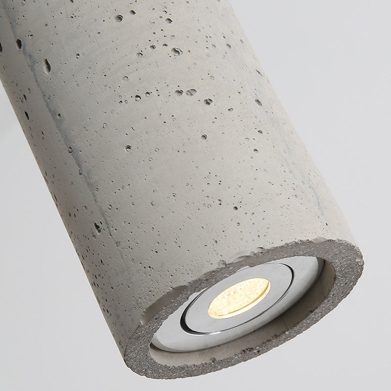 Frendorf | StoneCast Industrielle Zylinder-Pendelleuchte aus Beton | 1 Licht | Glatte oder Raue Oberfläche