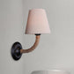 Frendorf | 1 Licht Conische Wandlamp Lodge Stijl Beige Stoffen Wandverlichting met Rope Gebogen/Hoekarm voor Restaurant