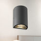 Frendorf | LED Buitenwandwaslamp met Half-Cilinder Aluminium Schaduw Zwart/Grijs Wandlamp in Warm/Wit Licht