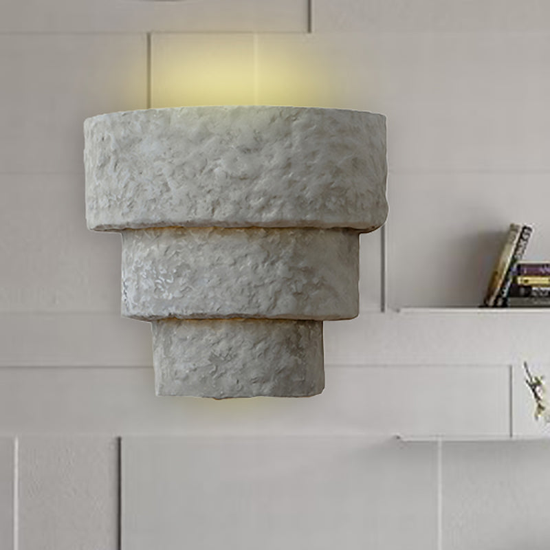Frendorf | Zement Schüssel/Zylinder Schirm Wandbeleuchtung Moderner Stil 1 Licht Badezimmer Wandlicht Leuchte in Grau