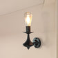 Frendorf | Metalen Zwarte Wandlamp Exposed Bulb 1/2-Licht Industriële Vintage Wandmontage Licht voor Woonkamer