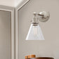 Frendorf | 1 Licht Klar Glas Wandleuchte Licht Industriell Schwarz/Chrom Kegel Schirm Wohnzimmer Beleuchtung Fixture