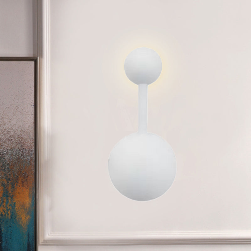 Frendorf | 1/2 Lichter Schlafzimmer Wandleuchte mit molekularem Acrylschirm Weiße Lesewandleuchte in Warm/Weiß Licht