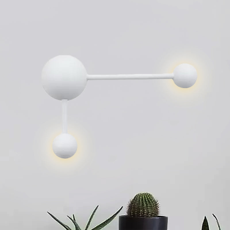 Frendorf | 1/2 Lichter Schlafzimmer Wandleuchte mit molekularem Acrylschirm Weiße Lesewandleuchte in Warm/Weiß Licht