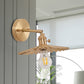 Frendorf | Retro-Stil Radial Wave Wandlampe 1 Kopf Metall Wandmontage Lampe in Messing für Nachttisch