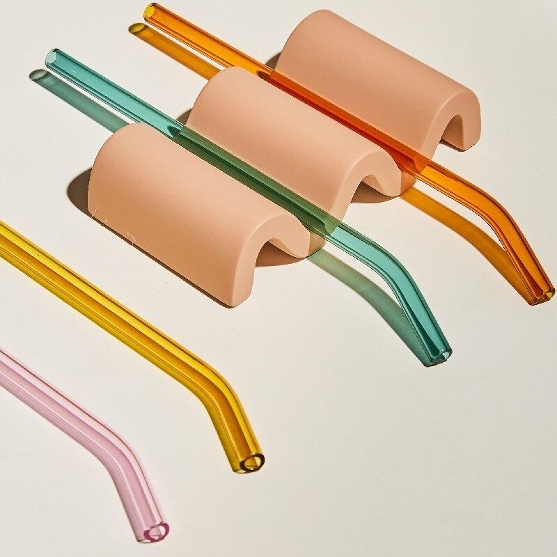 Artistry Gebogene & Gerade Borosilikatglas Wiederverwendbare Strohhalm Sets