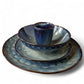Frendorf | 21,5 cm Wasserfallplatte Blau - Stylische Keramikplatte mit Wasserfall-Design - Perfekt zum Servieren von Vorspeisen, kleinen Gerichten oder Desserts - Fügt Ihrer Geschirrkollektion einen frischen und eleganten Touch hinzu