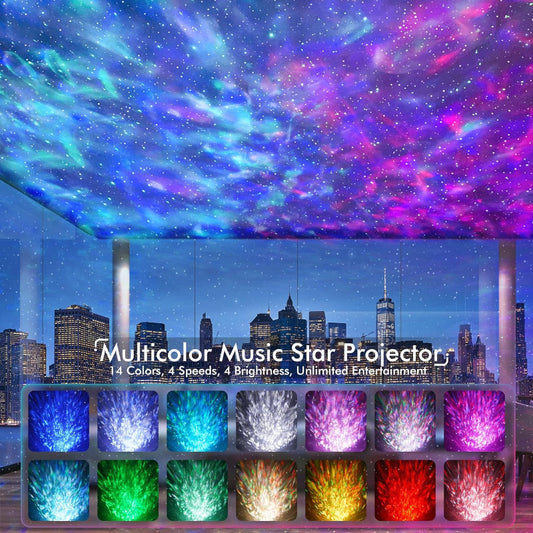 4 In 1 Star- und Galaxie-Projektor mit Bluetooth-Lautsprecher