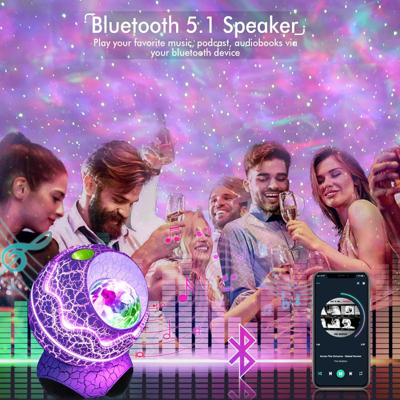 4 In 1 Star- und Galaxie-Projektor mit Bluetooth-Lautsprecher