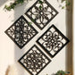 4 Stück Schwarze Holz Hohe Wand Dekor Ausgeschnittene Designs Boho Wohnkultur Hexagon Quadrat Hängende Wand Dekor Raum Dekorationen Ästhetik