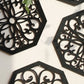 4 Stück Schwarze Holz Hohe Wand Dekor Ausgeschnittene Designs Boho Wohnkultur Hexagon Quadrat Hängende Wand Dekor Raum Dekorationen Ästhetik