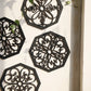 4 Stück Schwarze Holz Hohe Wand Dekor Ausgeschnittene Designs Boho Wohnkultur Hexagon Quadrat Hängende Wand Dekor Raum Dekorationen Ästhetik