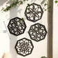 4 Stück Schwarze Holz Hohe Wand Dekor Ausgeschnittene Designs Boho Wohnkultur Hexagon Quadrat Hängende Wand Dekor Raum Dekorationen Ästhetik