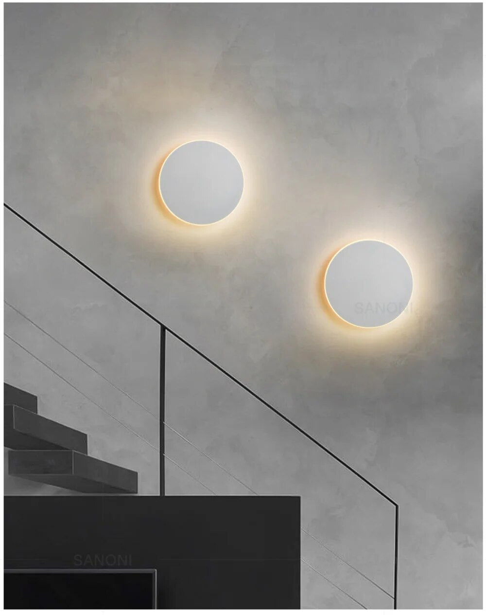 SleekSphere - LED-Wandleuchte rund