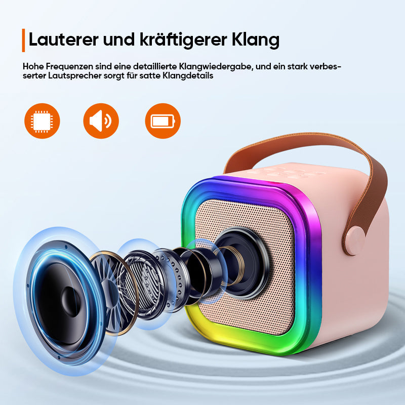 Frendorf | Mini-Karaoke-Maschine für Kinder mit drahtlosen Mikrofonen