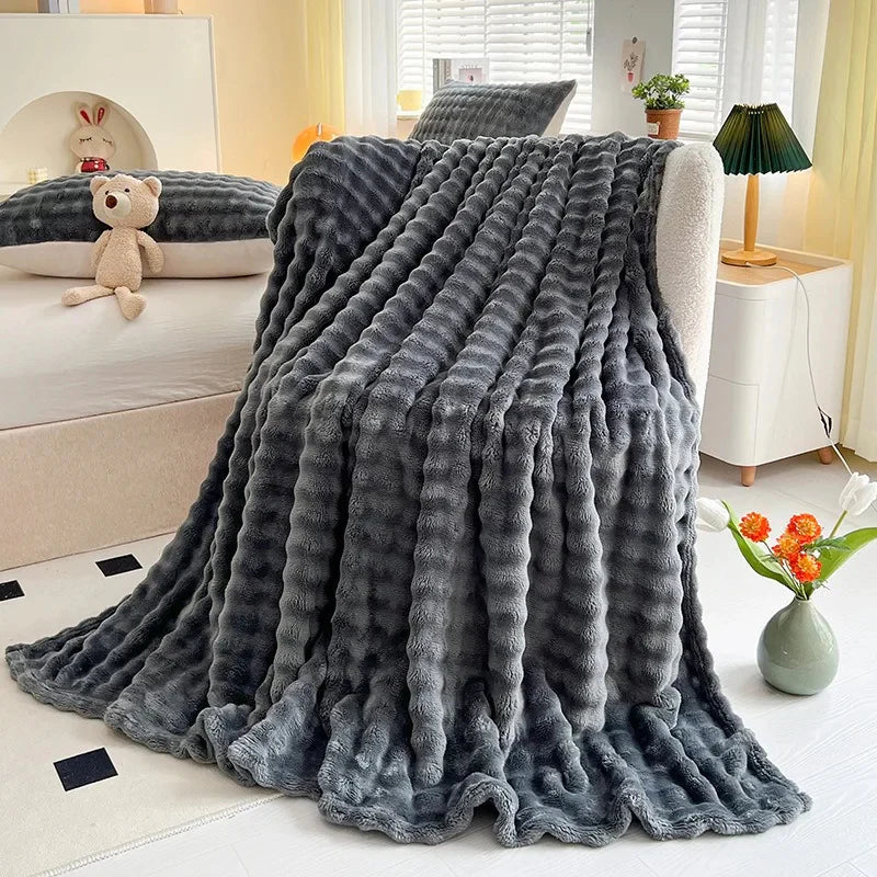 Frendorf | Luxe Bubbeltextuur Fleece Decke - BubbleNest