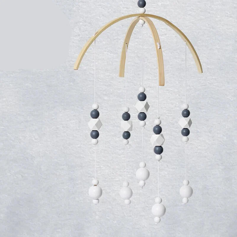 Frendorf | Boxmobile – Buchenholz Baby-Mobile mit modernen Holzperlen