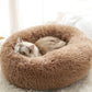Frendorf | PawNest Beruhigendes Donut-Katzenbett | Rundes Plüsch Nest | Stresslindernd & Gemütlich | Perfekt für Katzen & kleine Hunde