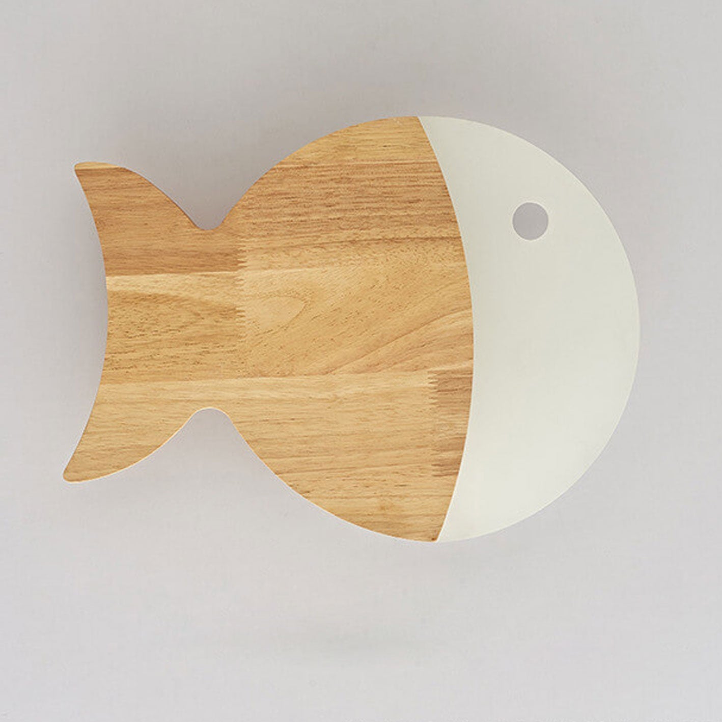 Frendorf | Fynnora Nordic Wandlampe | Eiche & Acryl | Minimalistisches Fisch-Design | LED Beleuchtung
