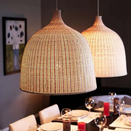 Frendorf | RusticGlow - Geflochtene Rattan-Pendelleuchte