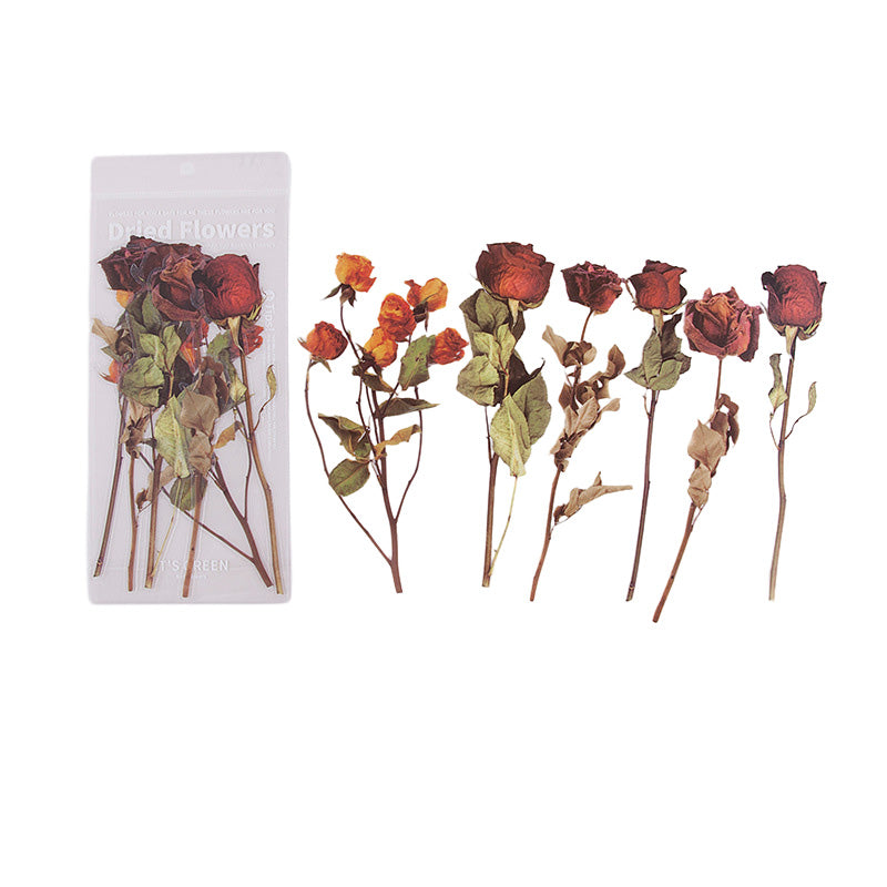 Getrocknete Blumen Aufkleber Set