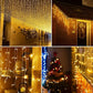 Quntis 10m 300 LED Solar Lichterkette – IP44 Wasserdicht Outdoor Garten & Patio Weihnachtswasserfall Eiszapfenlichter für Feiertags- & Festdeko