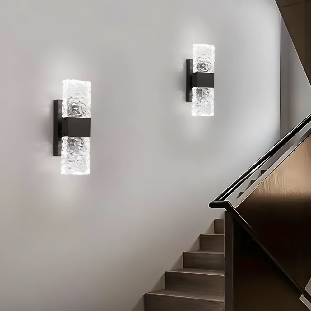 Frendorf | GlaciaLuxe LED Wandleuchte | Kristalldesign | Elegante Beleuchtung | Modern & Luxuriös