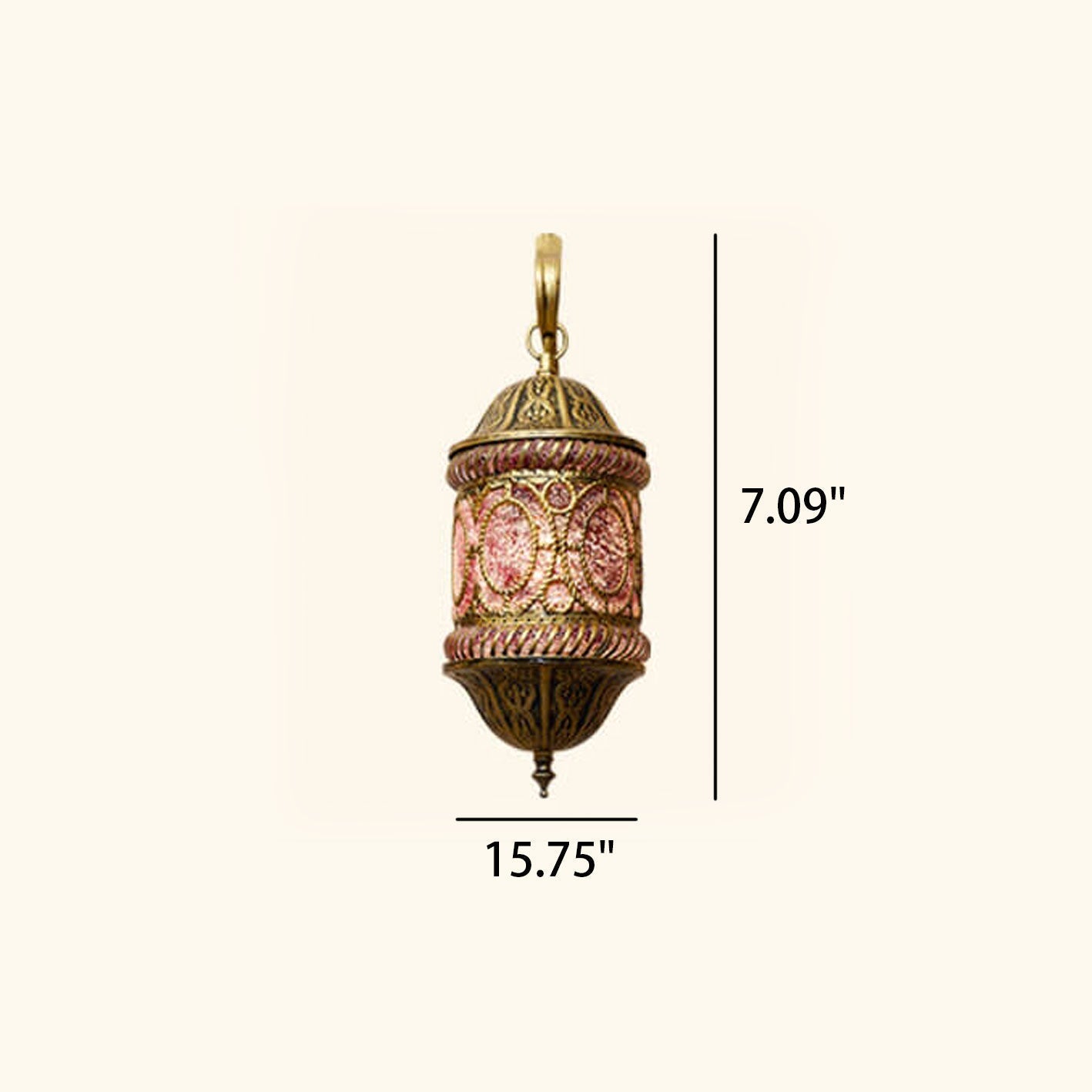 Frendorf | ZyraGlow Wandleuchte | Südostasiatisches Hohlmetall-Design | 1-flammige Lampe in Rosa