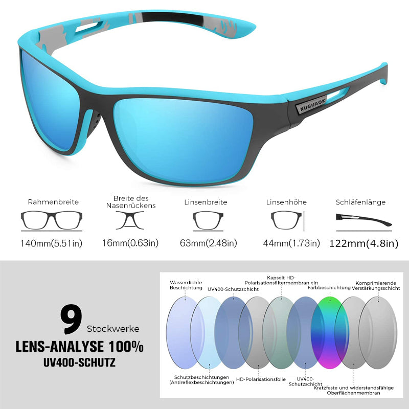 Frendorf | Blendfreie Outdoor-Sportsonnenbrille mit polarisierten Gläsern