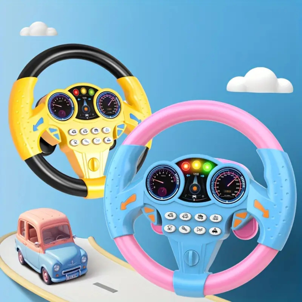 Frendorf | Kinderspiele elektrische Simulation Lenkrad Saugnapf-Anlage