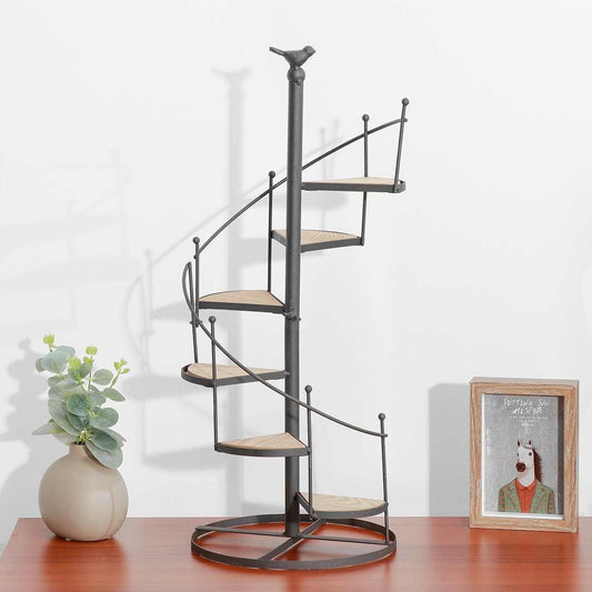 Frendorf | PlantSpire Eisen Pflanzenständer mit Spiraltreppe | Dekorativ und Praktisch
