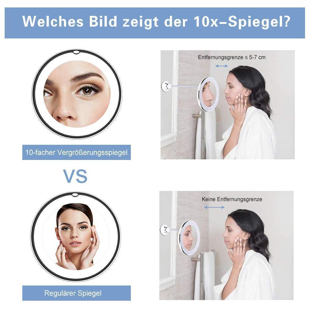 Frendorf | Vergrößerung-Schminkspiegel mit Licht geeignet für Schminken mit hoher Genauigkeit