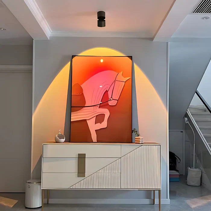 Frendorf | AuraLite Modische Zimmerlampe zum Sonnenuntergang