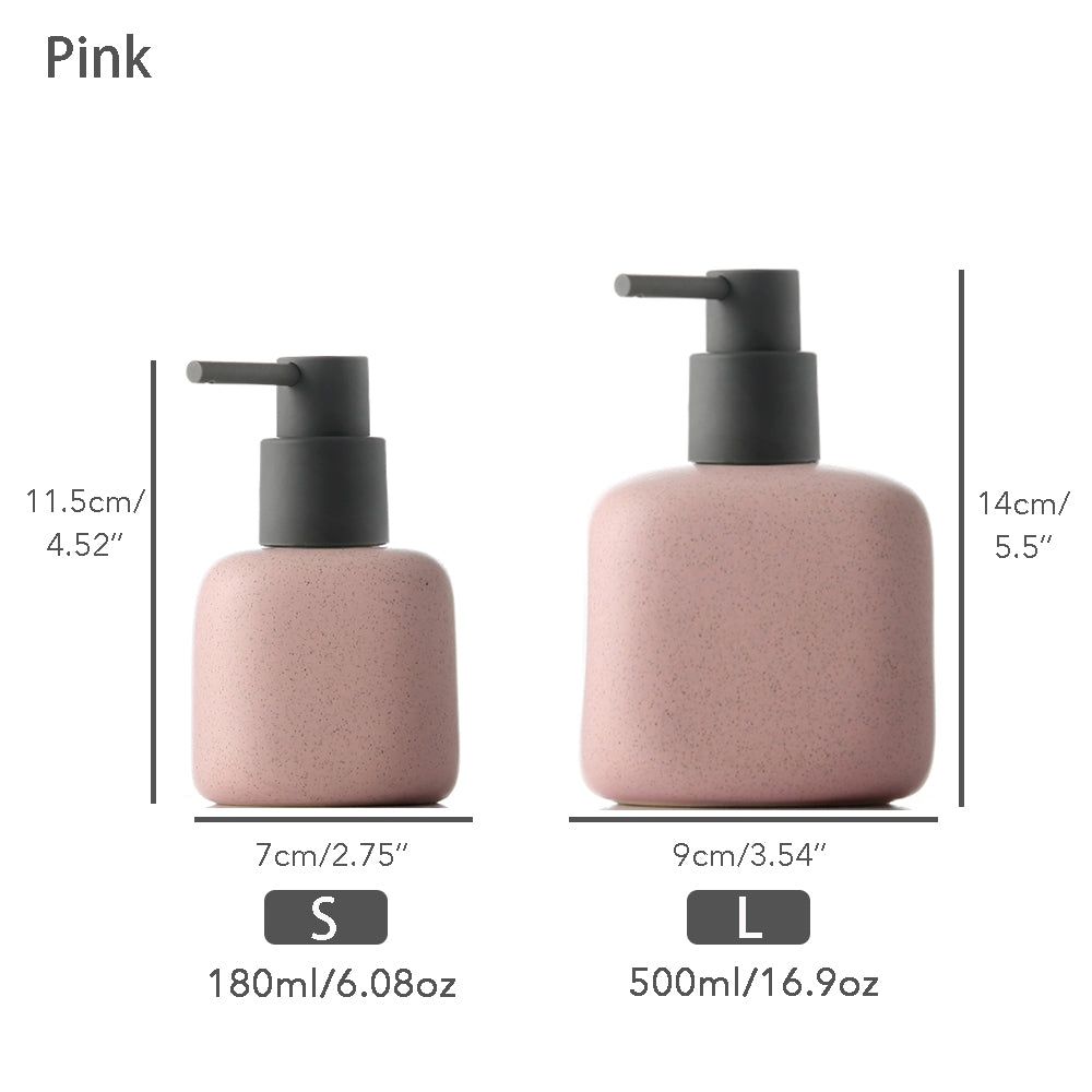 Keramischer Seifenspender, Flüssigkeitsbadflasche, simples Design, nachfüllbare wiederverwendbare Lotionpumpe für Badezimmer Küche
