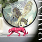 Geometrische Pantherstatue der modernen Kunst