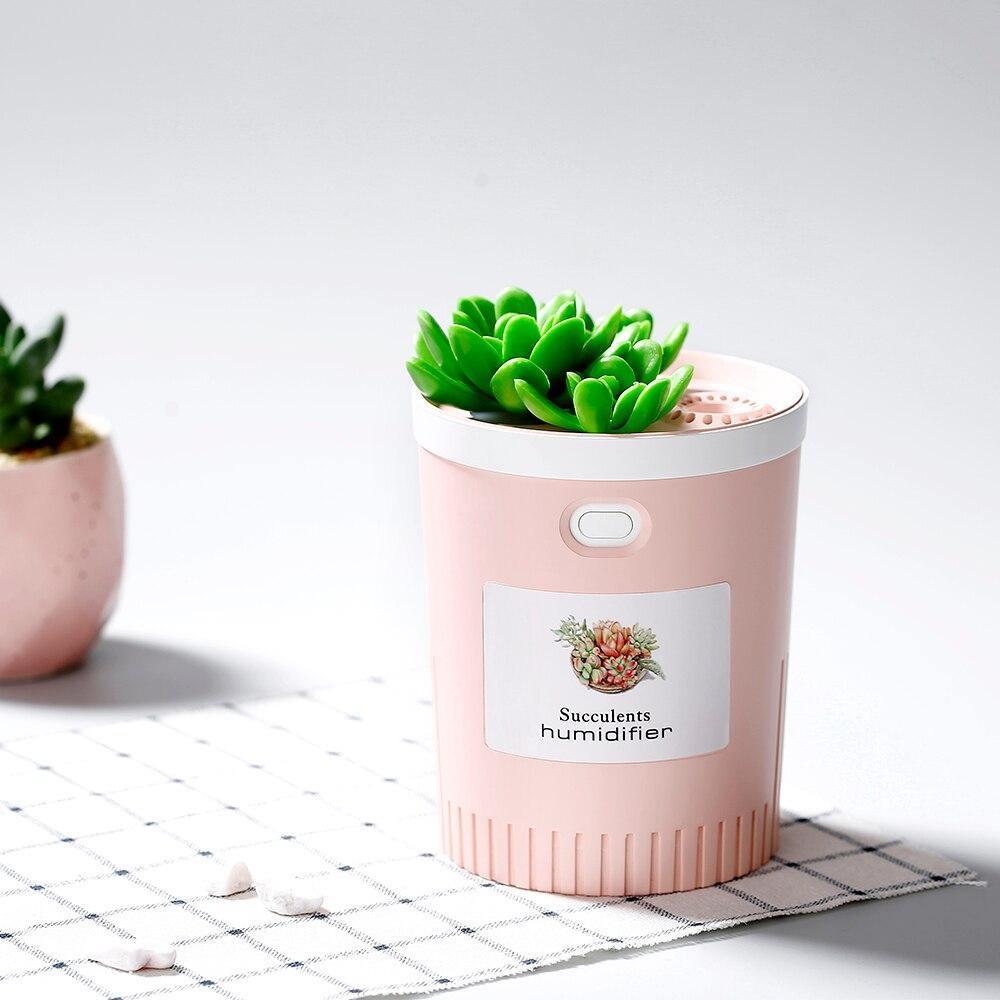 Frendorf | MistBloom Mini USB Luftbefeuchter mit Sukkulentendesign | Kompakt | Leise | Für Zuhause & Büro