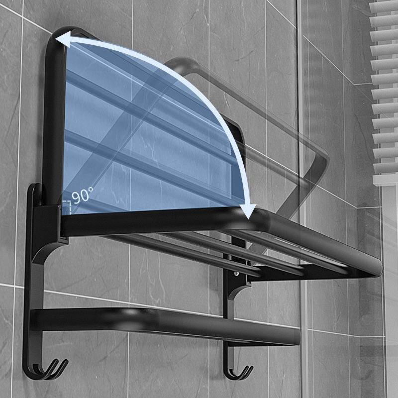 Frendorf | Einfache Organizer Badezimmer Aluminium Faltbarer Handtuchhalter